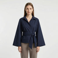 Elegante Wickelbluse Mit Weiten Ärmeln - Robyn