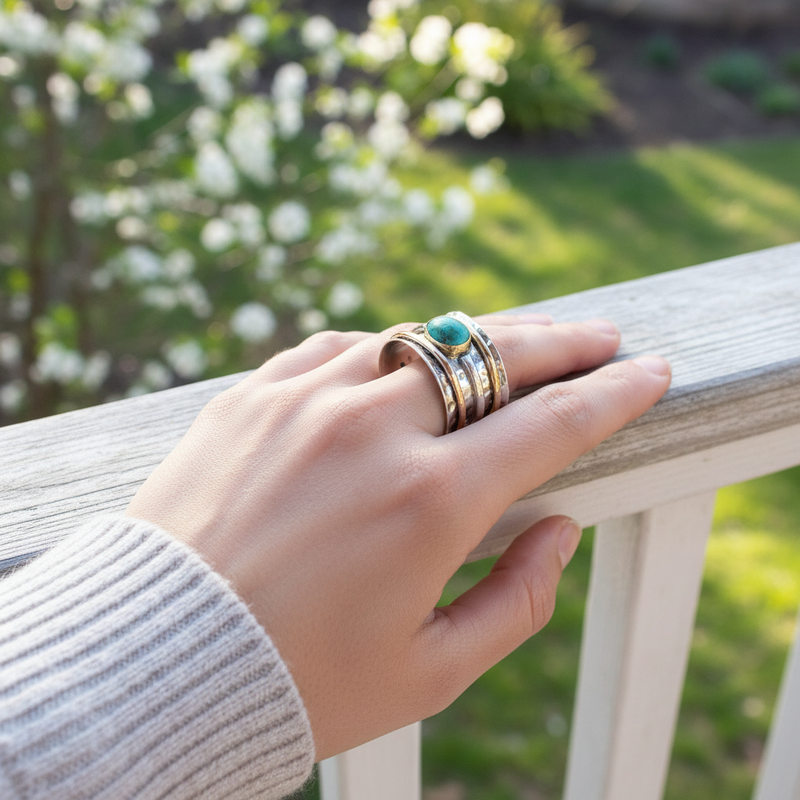 Eleganter Ring Mit Türkisstein - ChicRing
