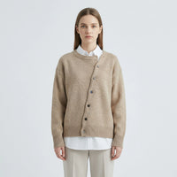 Eleganter Wickelstrickjacke Mit Knopfdetail - Marcella