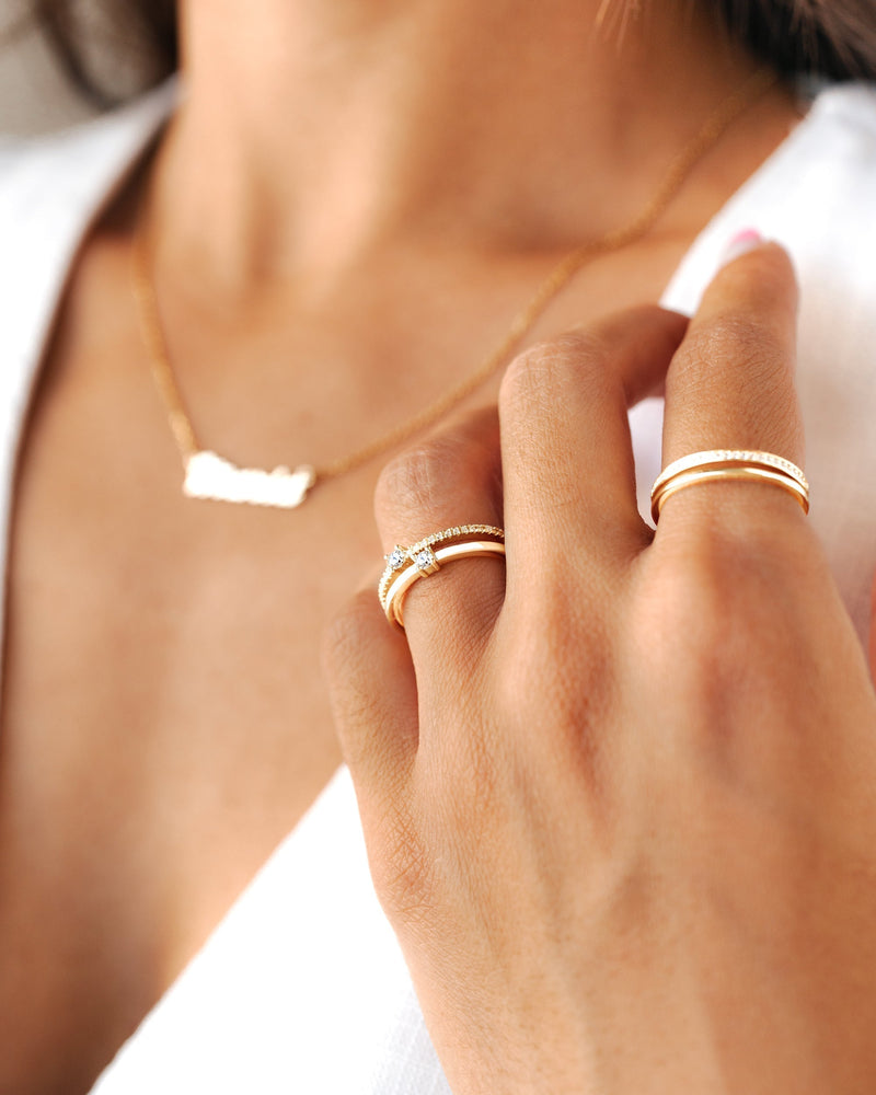 Eleganter Zirkonia-Ring - DuoSparkle