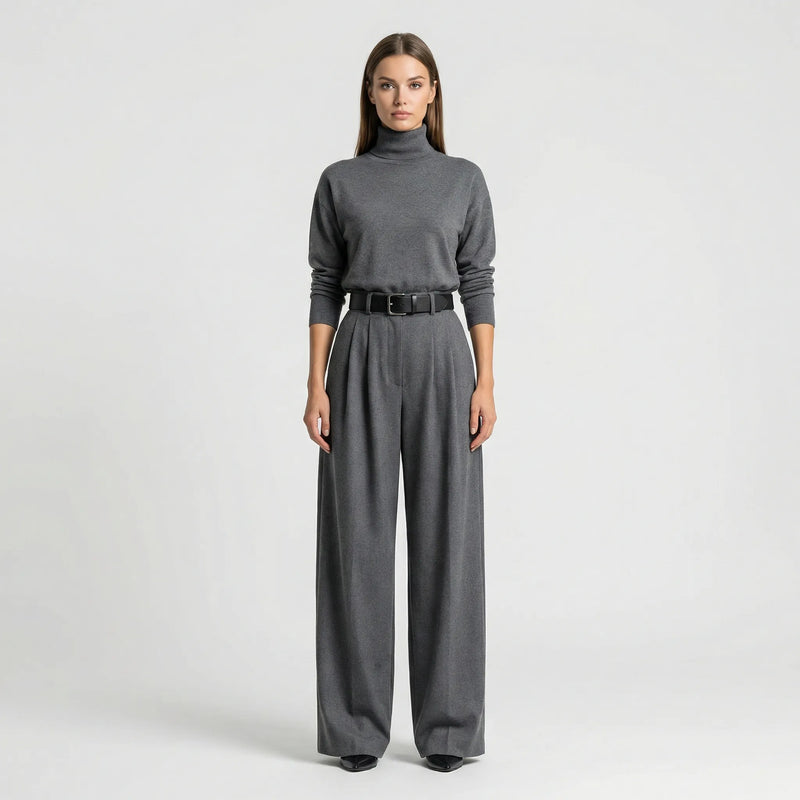 Elegantes Rollkragen-Hosen-Set Für Damen - Joanne
