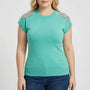 Eng Anliegendes Strickshirt Damen Mit Glitzernden Schultern - Laura