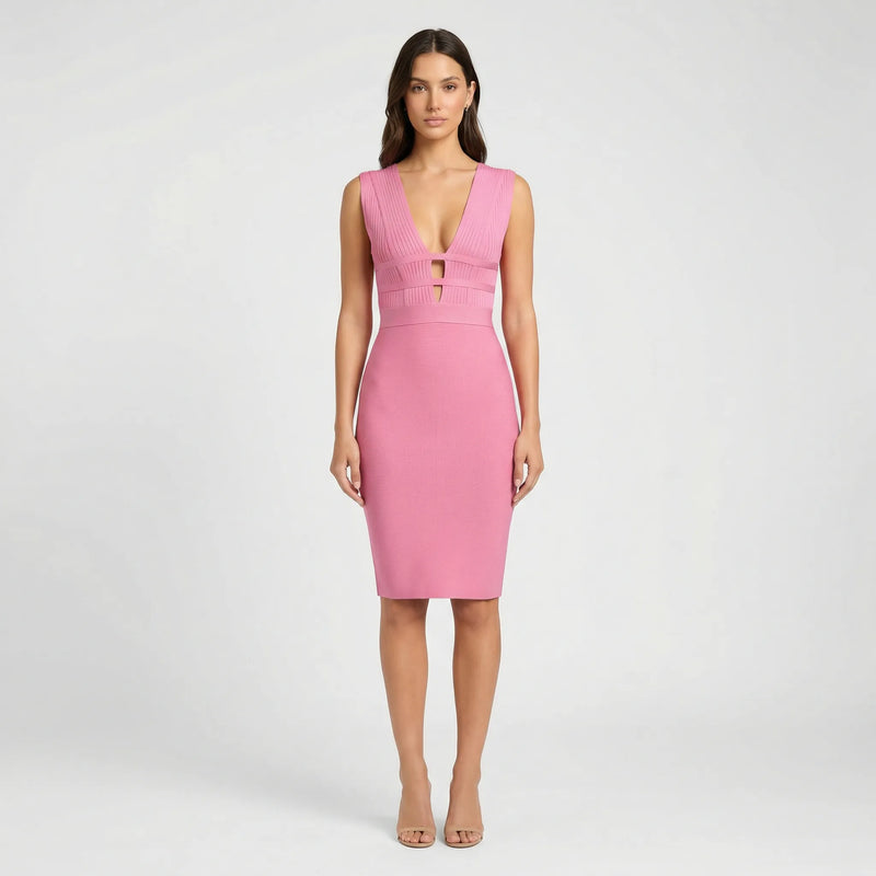 Figurbetontes Knielanges Kleid - Cindy