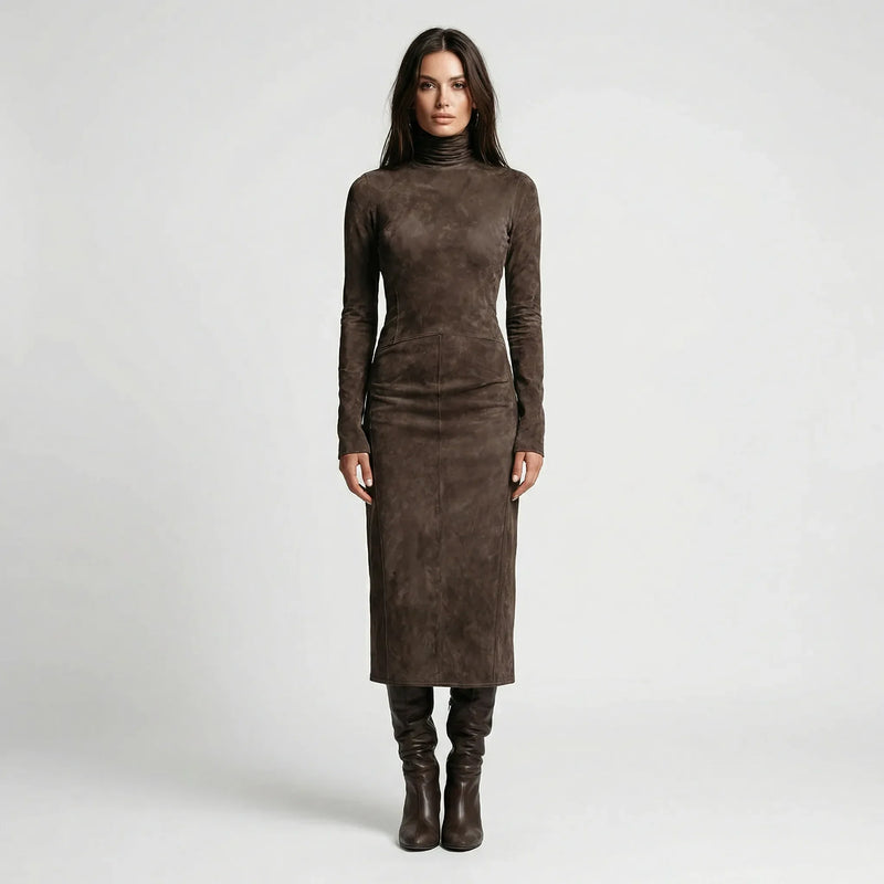 Figurbetontes Midi-Kleid Mit Rollkragen - Gayle