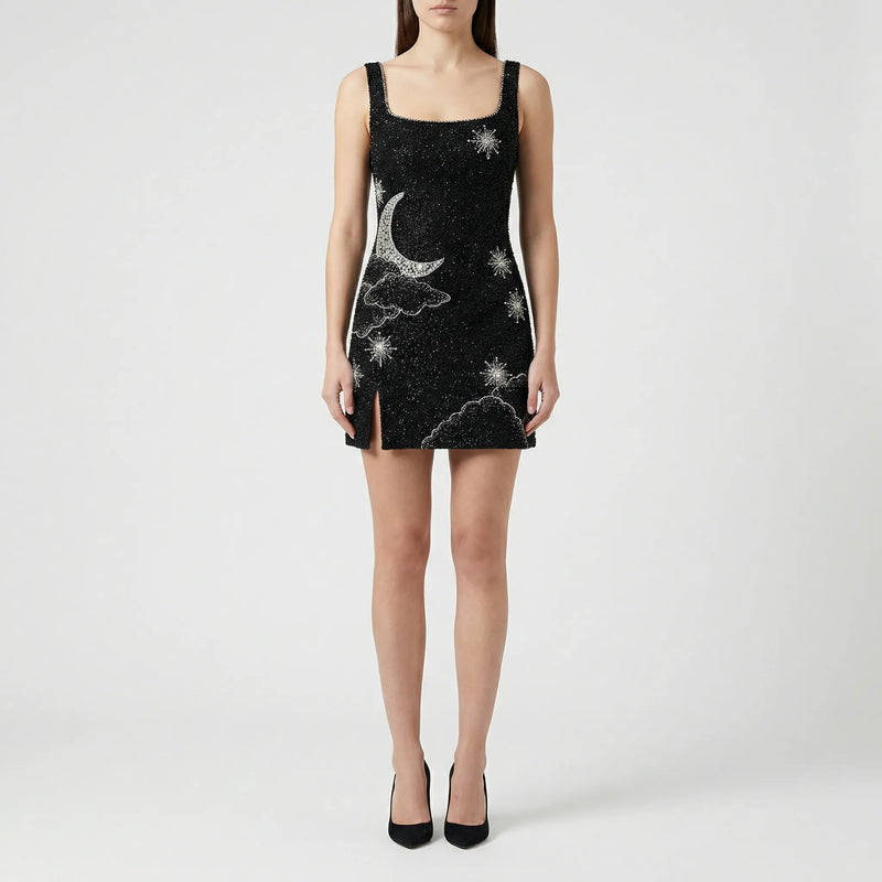Figurbetontes Minikleid Mit Pailletten Und Trägern - Josefina