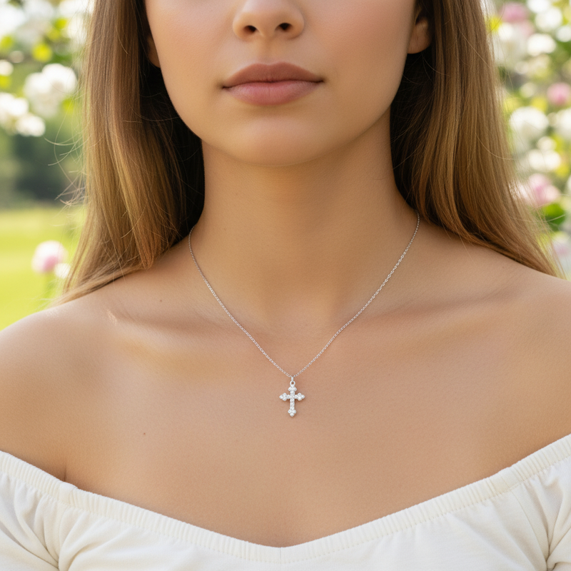 Filigrane Kreuzkette - CrossShine