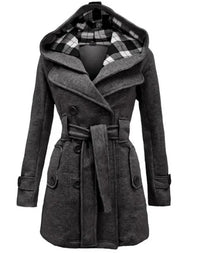 Fitted Women's Coat With Hood - Viola