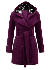 Fitted Women's Coat With Hood - Viola