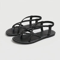 Flache Geflochtene Sandale - Melanie