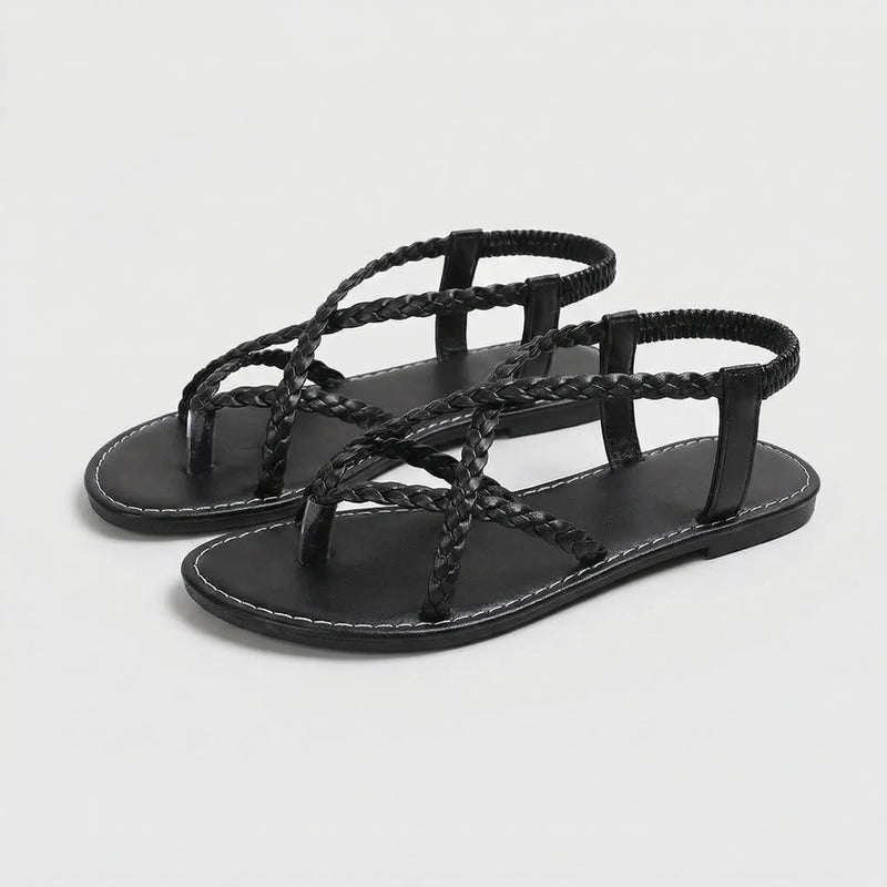 Flache Geflochtene Sandale - Melanie