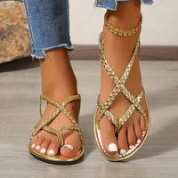 Flache Geflochtene Sandale - Melanie