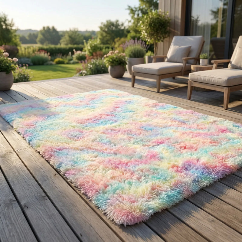 Flauschiger Tie-Dye-Teppich - Melluna