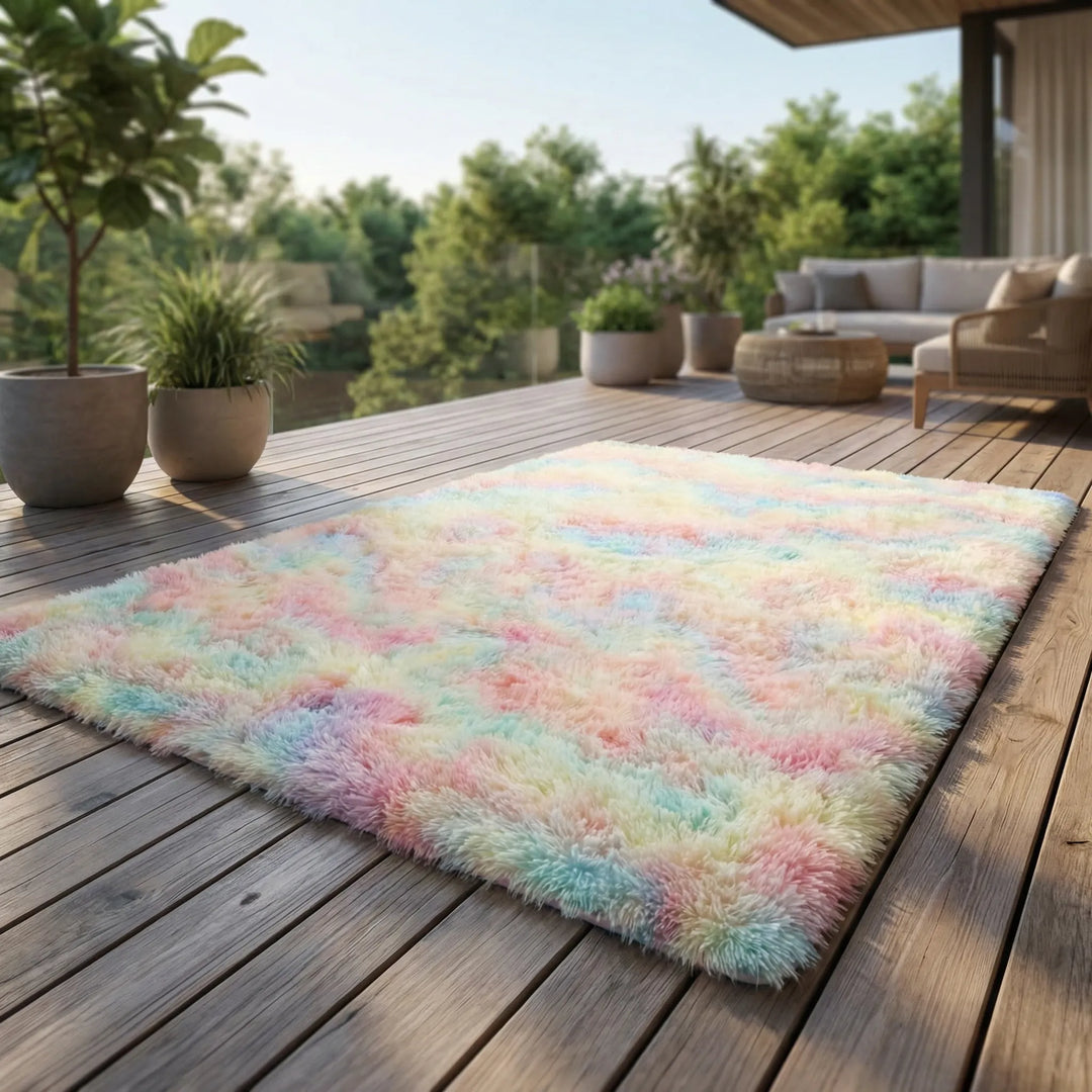 Flauschiger Tie-Dye-Teppich - Melluna