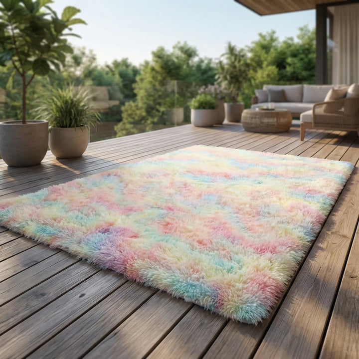 Flauschiger Tie-Dye-Teppich - Melluna