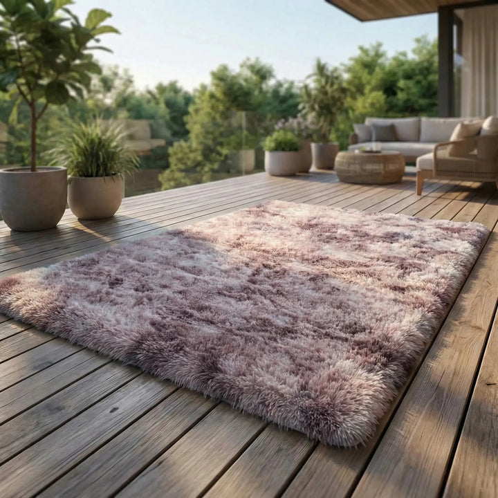 Flauschiger Tie-Dye-Teppich - Melluna
