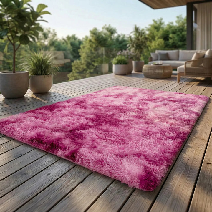 Flauschiger Tie-Dye-Teppich - Melluna
