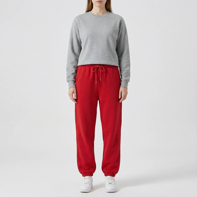 Fleece-Lined Ankle-Length Jogger Trousers - Margie