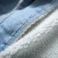 Fleece-Lined Retro Denim Jacket - Samuel
