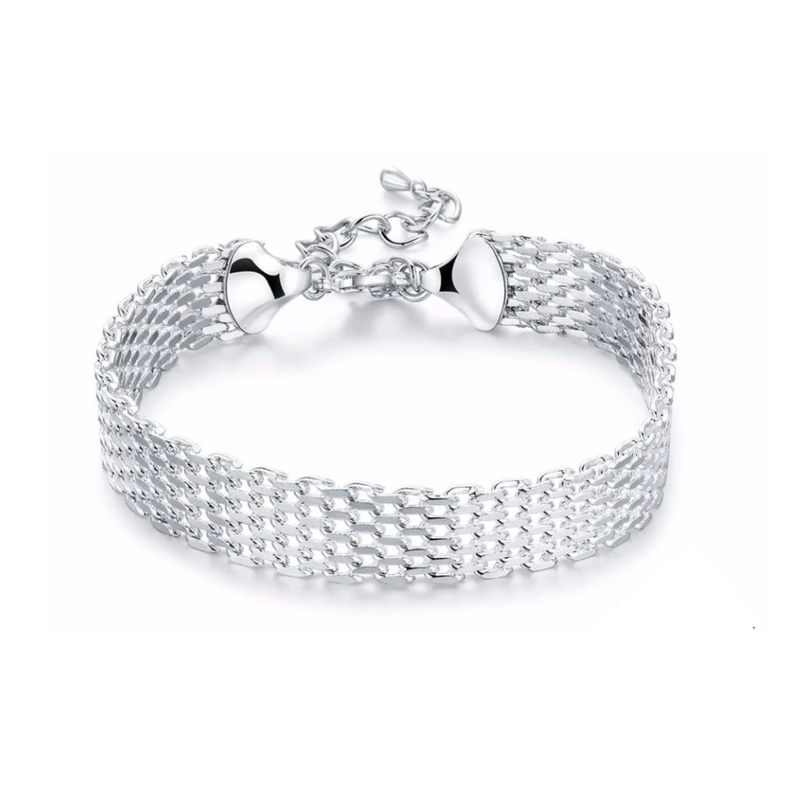 Geflochtenes Silberarmband - CharmedLuster