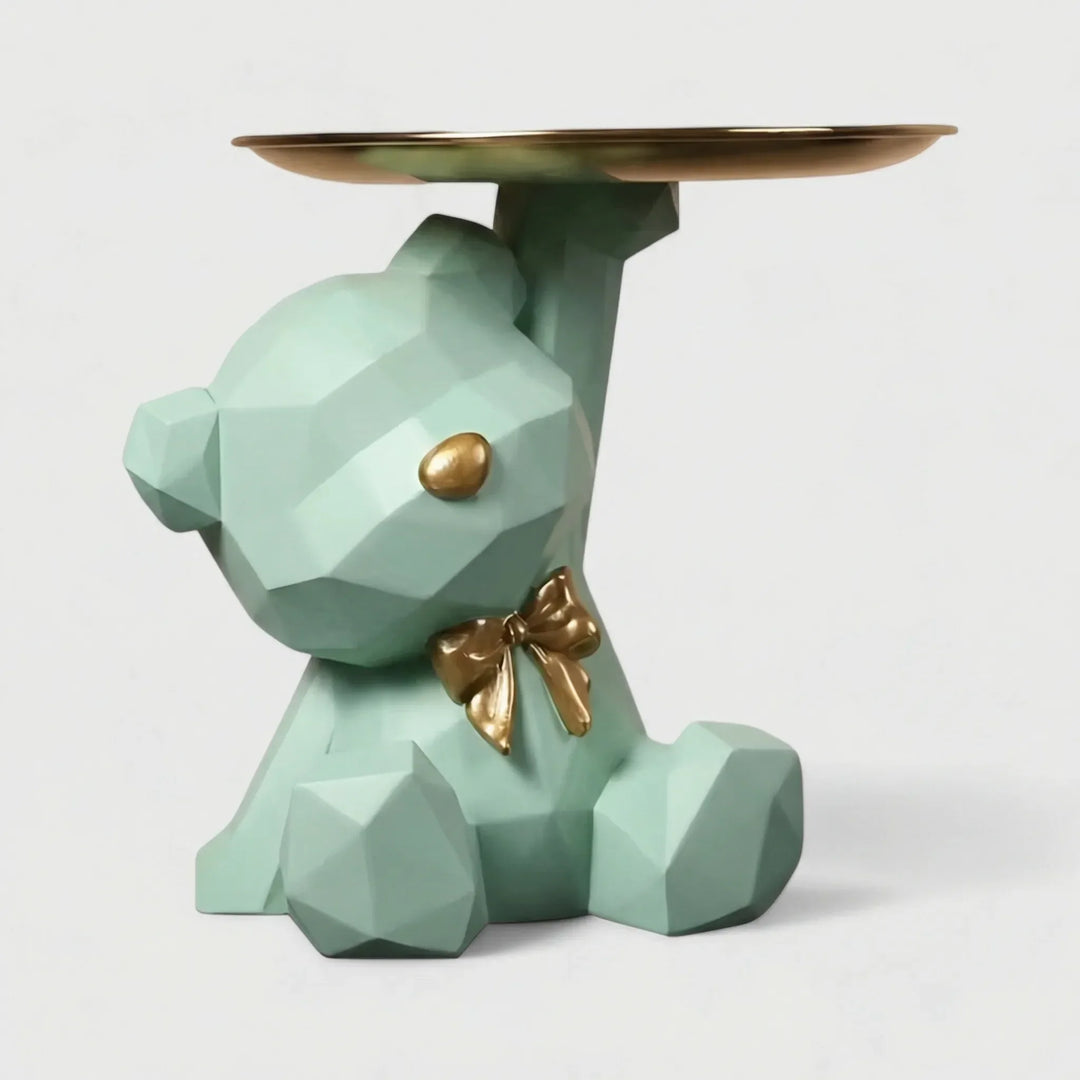 Geometrisch Beerfiguur Met Schaaltje - Furnello