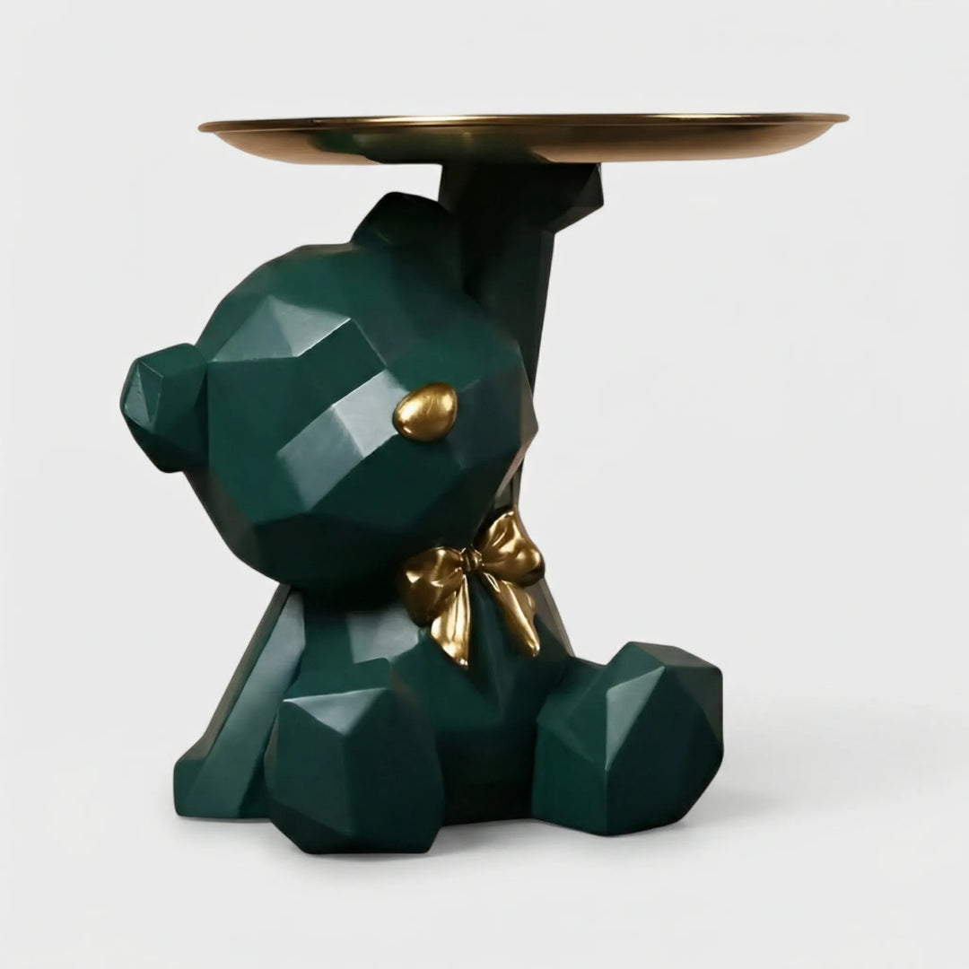 Geometrisch Beerfiguur Met Schaaltje - Furnello
