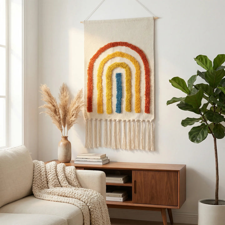 Geometrischer Boho-Wandbehang - Garduraft