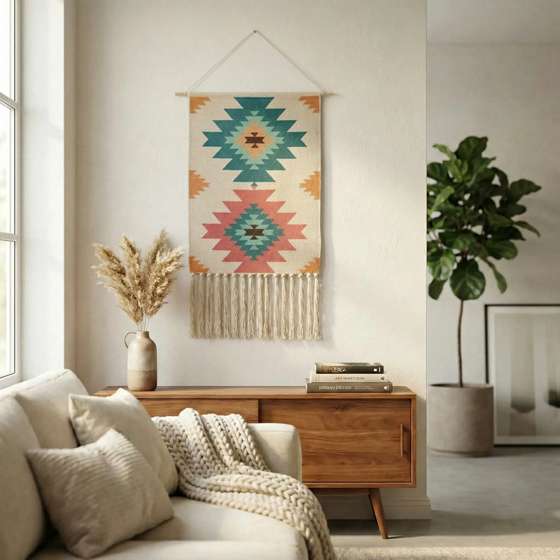 Geometrischer Boho-Wandbehang - Garduraft