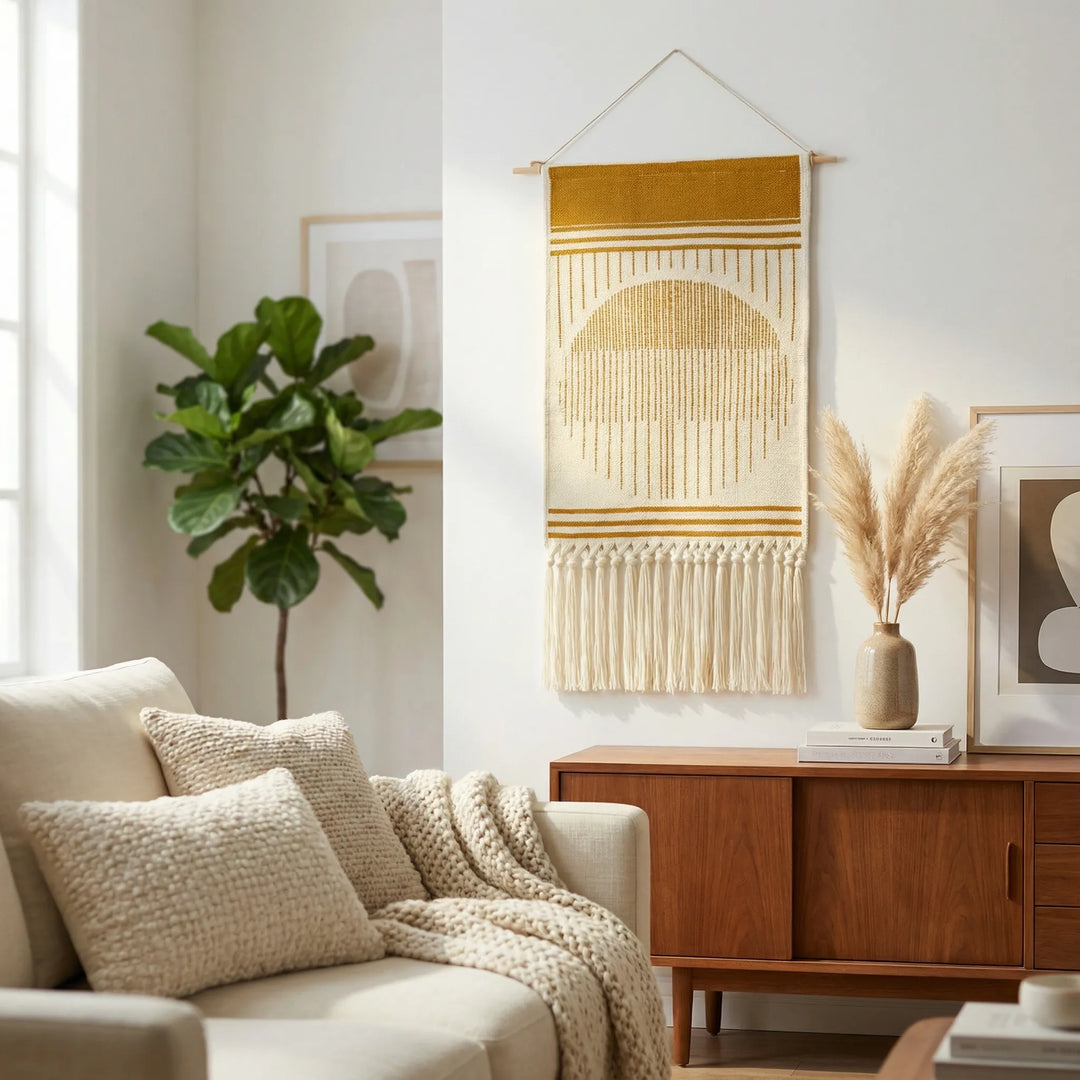 Geometrischer Boho-Wandbehang - Garduraft