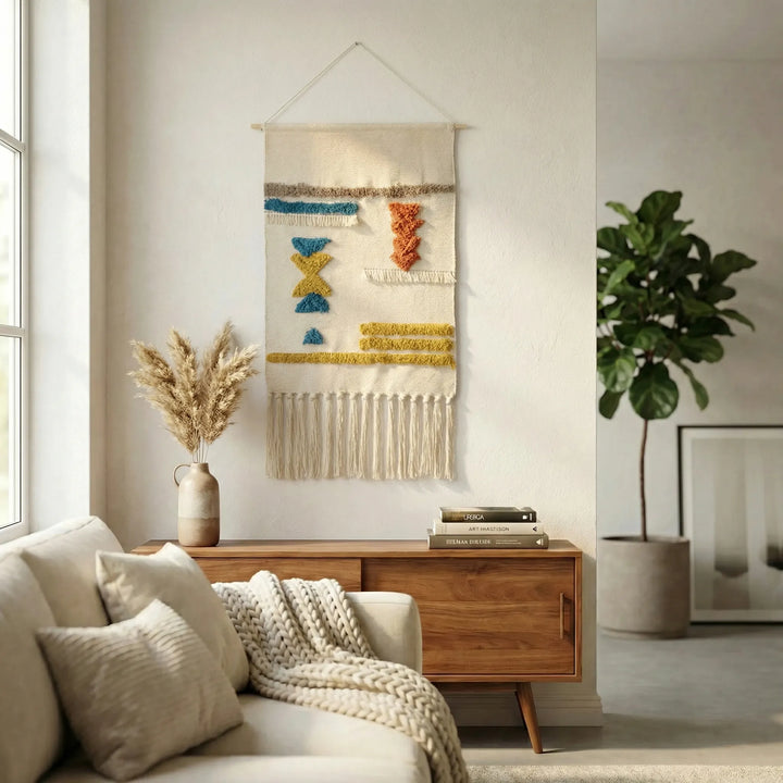 Geometrischer Boho-Wandbehang - Garduraft