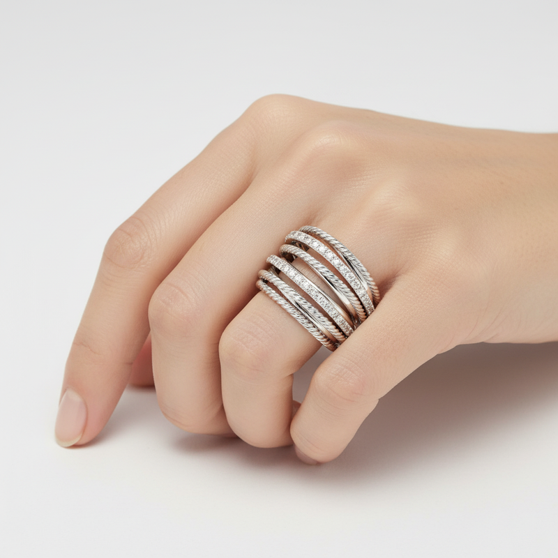 Geometrischer Designring - OfficeElegance
