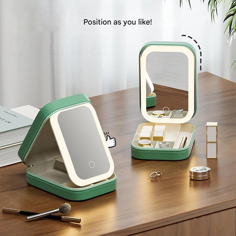 Kompakter beleuchteter Make-up-Organizer für unterwegs - Liora