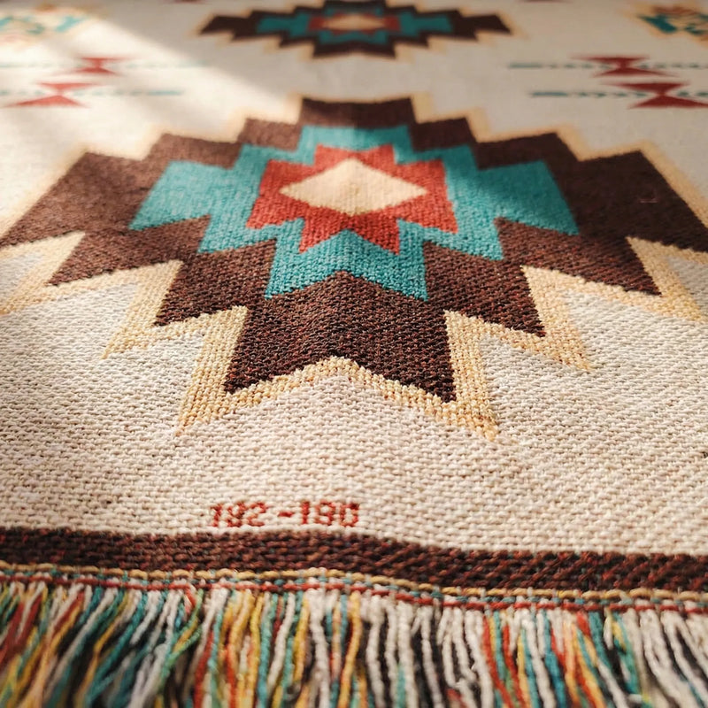 Gewebte Boho-Decke - Azteква