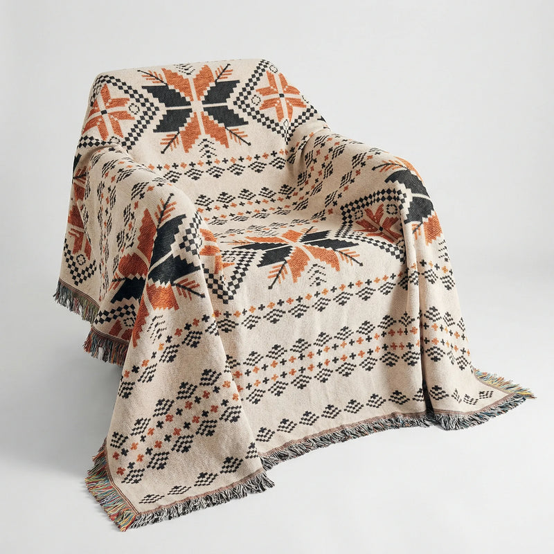 Gewebte Boho-Decke - Azteква
