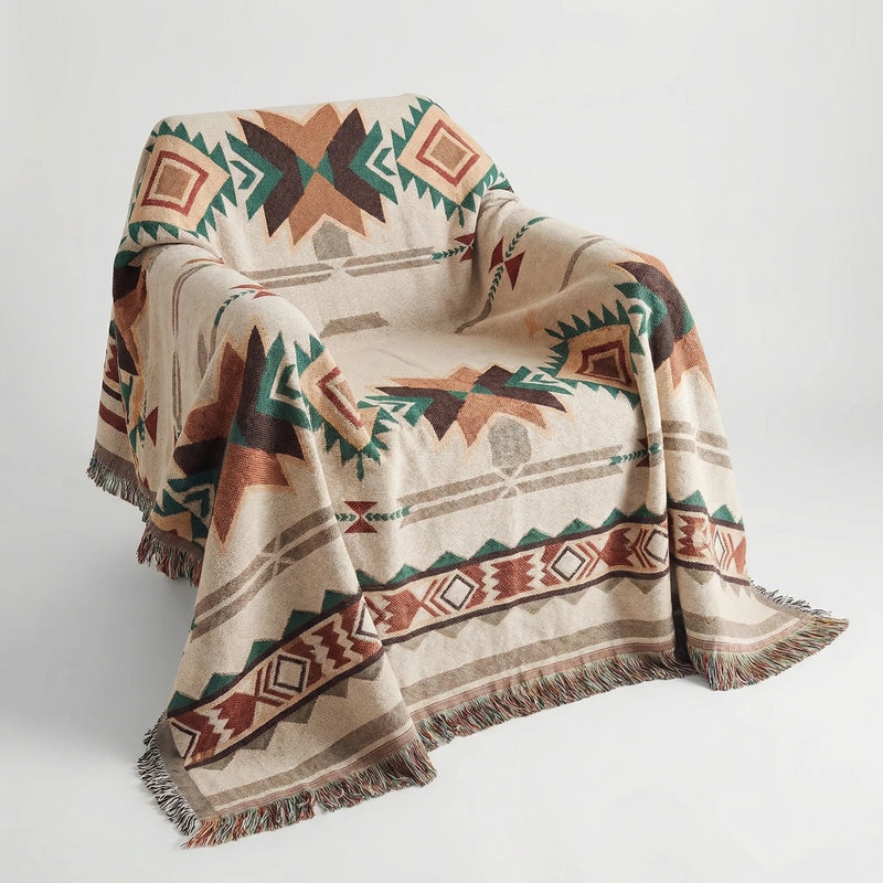 Gewebte Boho-Decke - Azteква