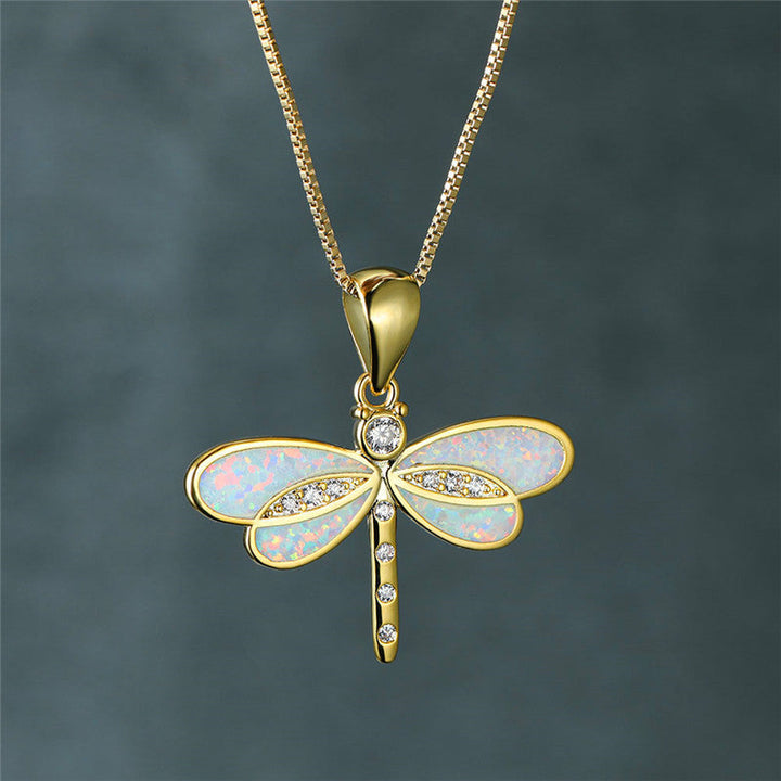 Goldene Halskette - DragonflyGlow