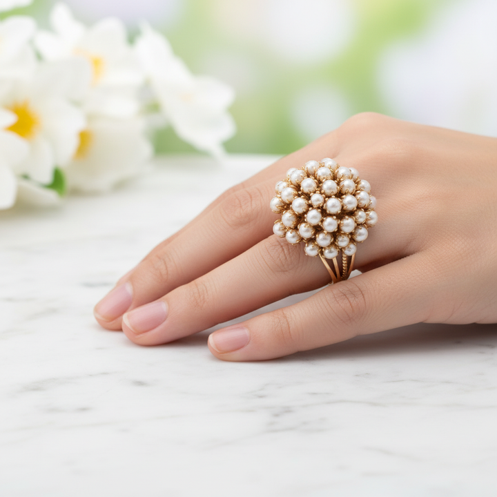 Goldplattierter Ring - SparklePiece