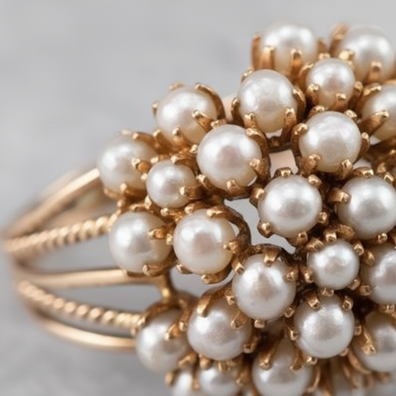 Goldplattierter Ring - SparklePiece