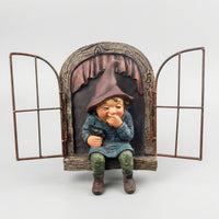Grappige Tuinfiguur Met Raammotief - Gnomelyn
