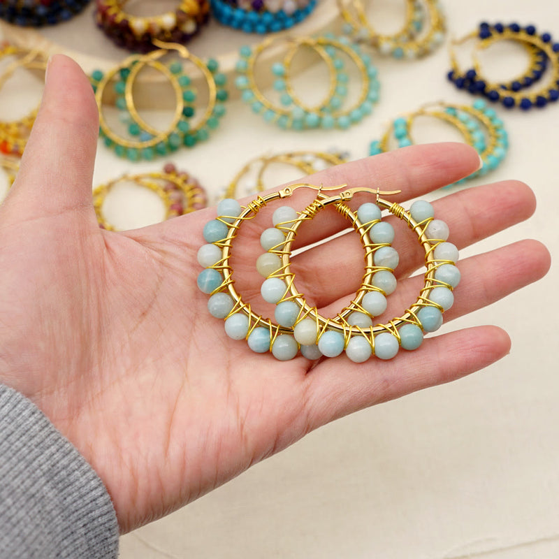 Große Creolen Aus Kristall - CrystalHoops