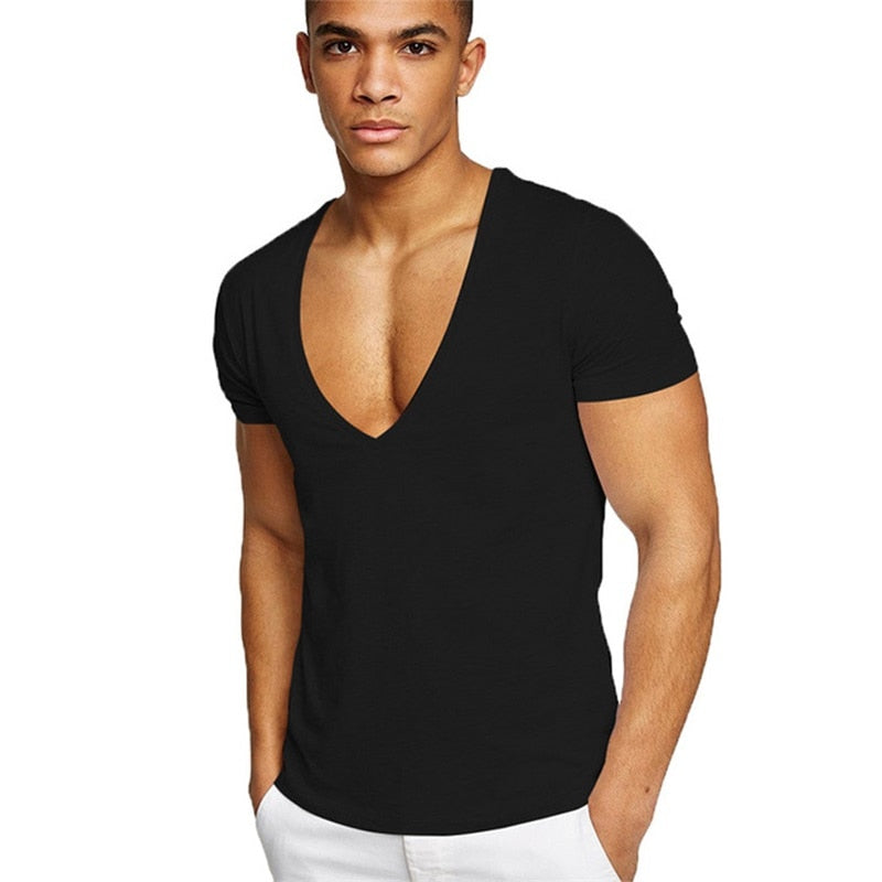 Lässiges & Figurbetontes Herren V-Ausschnitt T-Shirt – Jonas