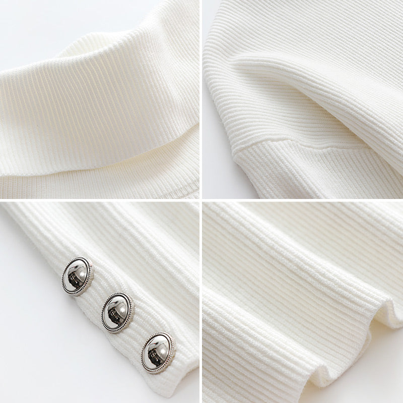 Geknöpfte Damen Coltrui mit Stilvollem Detail – Elara