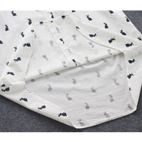Verspieltes Shirtkleid mit Hasenprint und Reverskragen – Elina