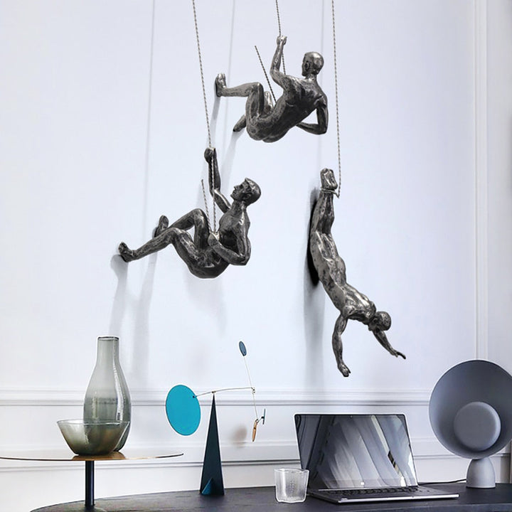 Bergsteiger-Wandskulptur – PeakFigures