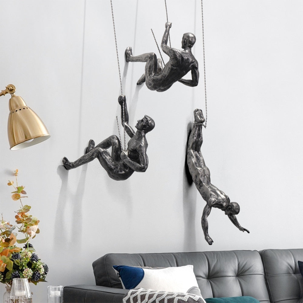 Bergsteiger-Wandskulptur – PeakFigures