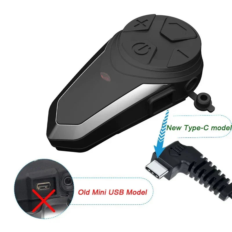 Motorradhelm Bluetooth-Intercom mit FM & 1000 m Reichweite – RoadLink S3