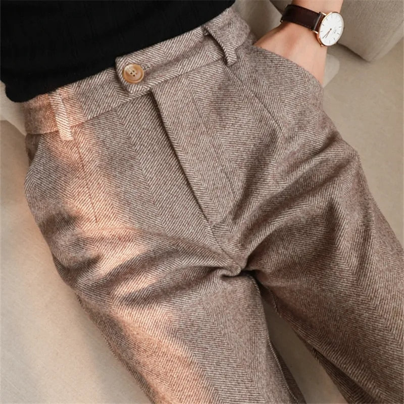 Damen Haremhose aus Wolle für Herbst & Winter – Amara