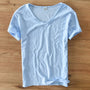 Leichtes Leinen V-Ausschnitt Shirt Herren – Atmungsaktiv & Sommerlich – Thilo