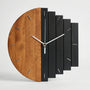 Halbrunde Wanduhr Im Lamellen-Design - Timbera