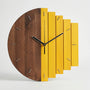 Halbrunde Wanduhr Im Lamellen-Design - Timbera