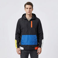 Half-Zip Hooded Windbreaker Jacket - Clarence